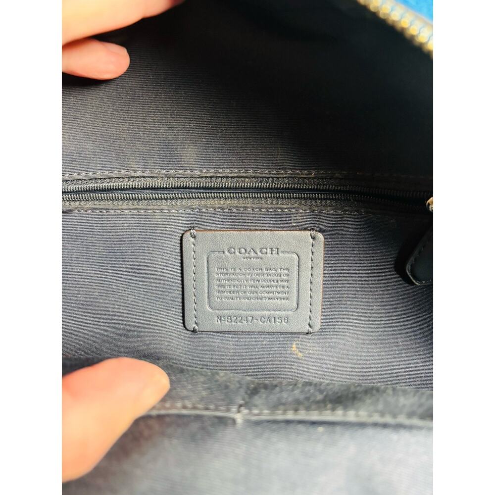 Coach RARE CA156 Court Backpack In Rainbow Signature Canvas Multi Hard To Find - Picture 11 of 15